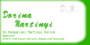 dorina martinyi business card